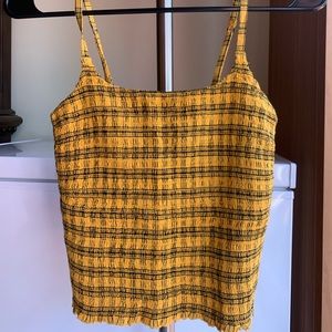 Hollister Plaid Smocked Tank